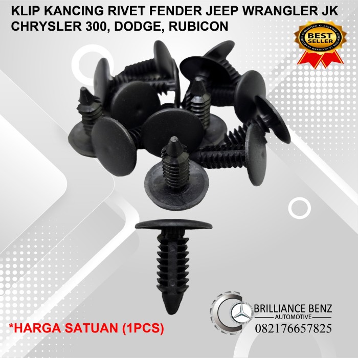 Jual KLIP FENDER RIVET CLIP PLASTIK JEEP WRANGLER JK RUBICON DODGE ...