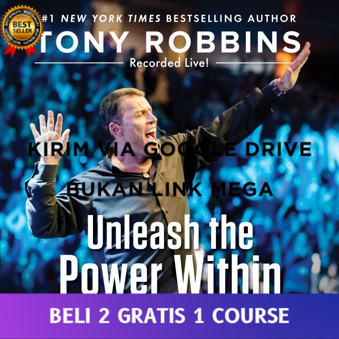 Jual XTUTOR audio motivasi anthony robbins unleash the power within