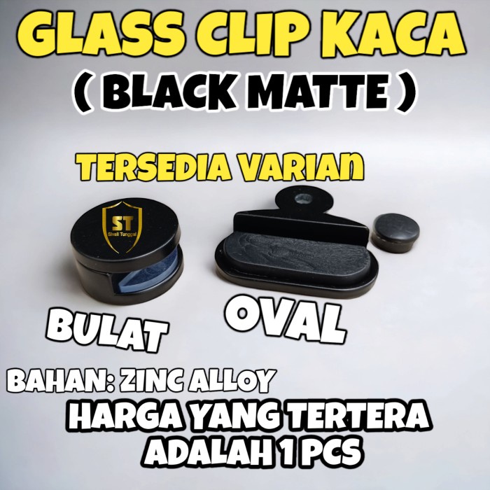 Jual Glass Clip Klem Penjepit Kaca Cermin Dinding Mirror Black Matte Shopee Indonesia