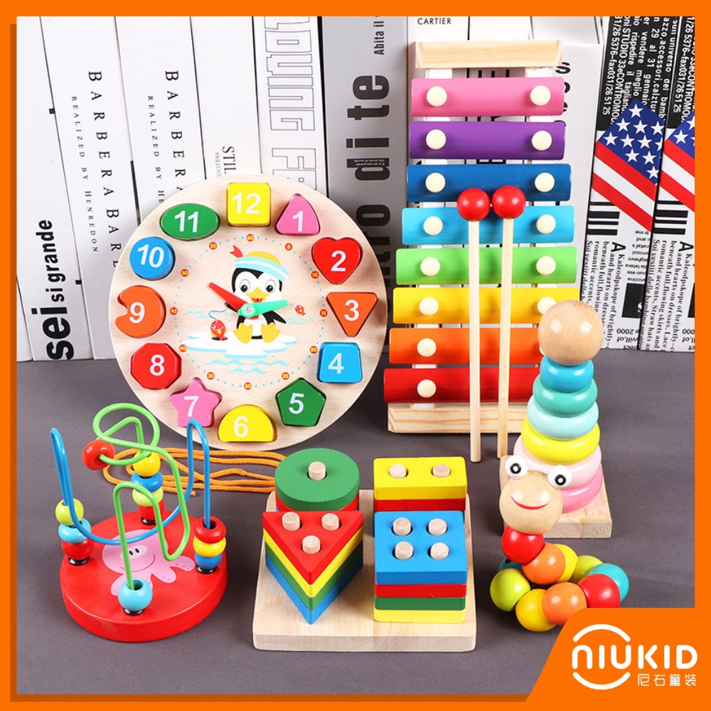 Jual NIUKID - Mainan Edukasi Anak Basic Shape Kayu Balok Geometri ...
