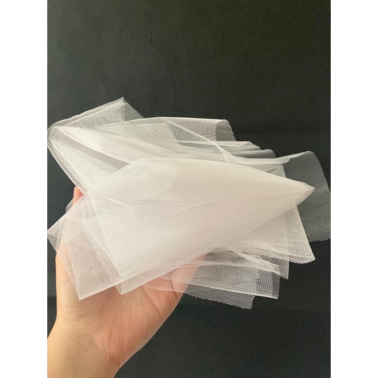 Jual Lembar Kain Soft Tulle Kain Tile Meteran Bahan Tule Polos Halus Lembut Shopee Indonesia