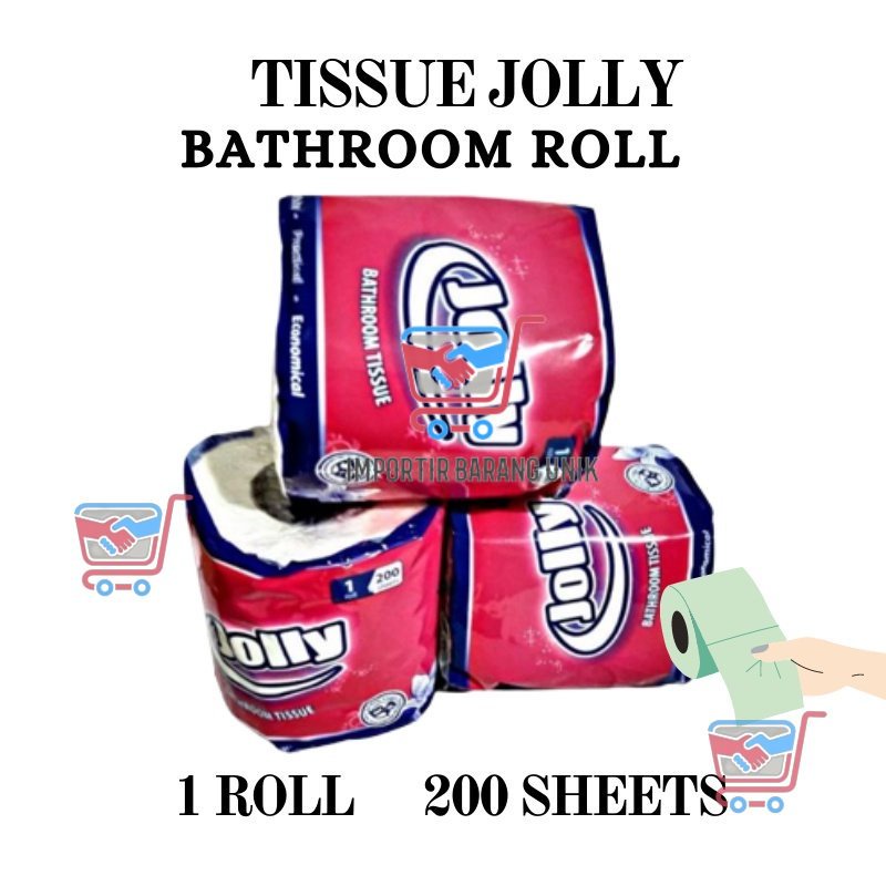 Jual IMB F101 Tisu Tissue JOLLY ROLL Toilet Non Emboss Tisu Gulung Toilet Tissue 2 Ply 200