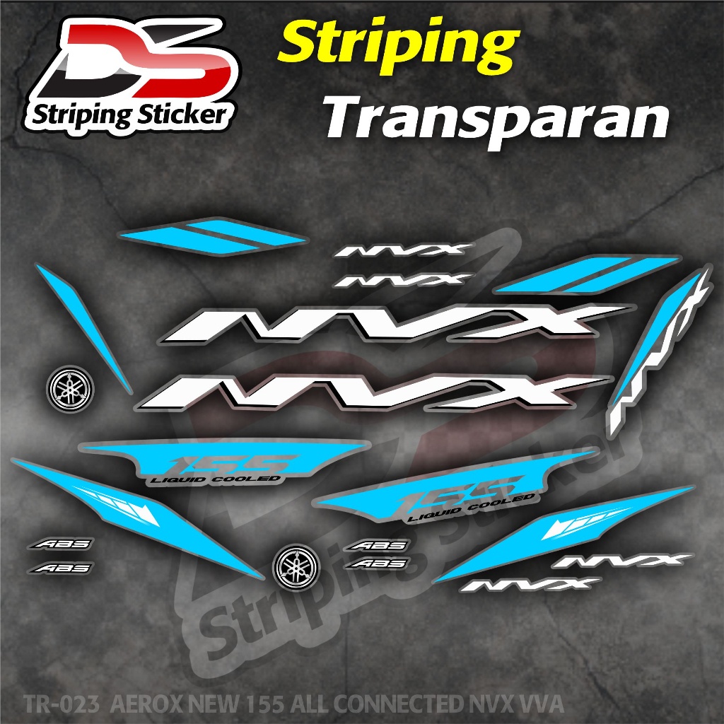 Jual Striping Stiker Transparan AEROX NEW 155 ( TR 023 ) ALL CONNECTED ...
