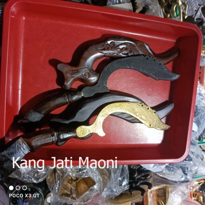 Jual pusaka kujang bilah kuningan dan hitam KJM 1122 Asli Paling Mewah ...