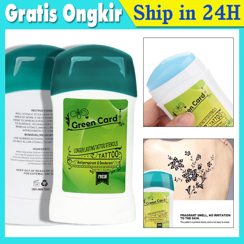 Jual Stencil Stuff Tattoo Stencil Tattoo Transfer Lotion Stencils Green