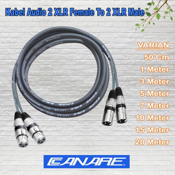 Jual Juan Kabel Audio Kabel Power X Xlr Female To X Xlr Xlr Male