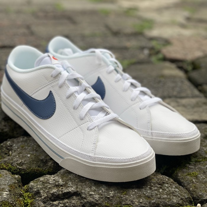 NIKE COURT LEGACY NN SEPATU SNEAKERS SIZE 46 47 BESAR RAKSASA JUMBO Putih  Merah, (31cm)