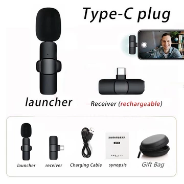 Topspot Mikrofon Nirkabel Lavalier Mic Portabel Audio Video Pembuatan Rekaman Wireless