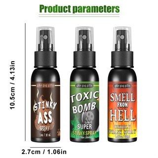 3pcs Stinky Prank Spray, Stinky Ass Toxic Bomb Prank Fart Spray, Stinky  Prank Liquid Spray Funny & Smells Bad