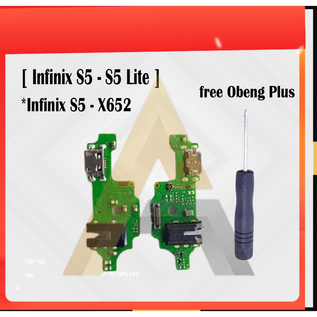 Jual Konektor Charger Infinix S5 S5 Lite X652 X652B + Free Obeng Plus ...