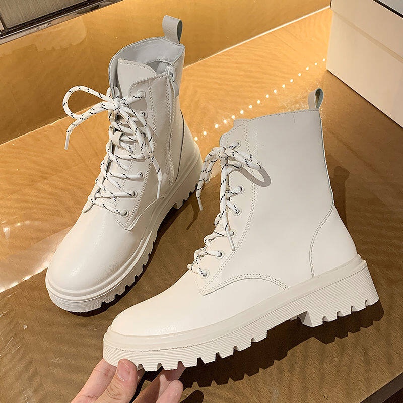 Sepatu Murah Suarez TOFASHIONS Boots for Women Winter Boots for Women  Korean Style Martin Boots Women Big Size Fashion Black Shoes for Women  Non-slip