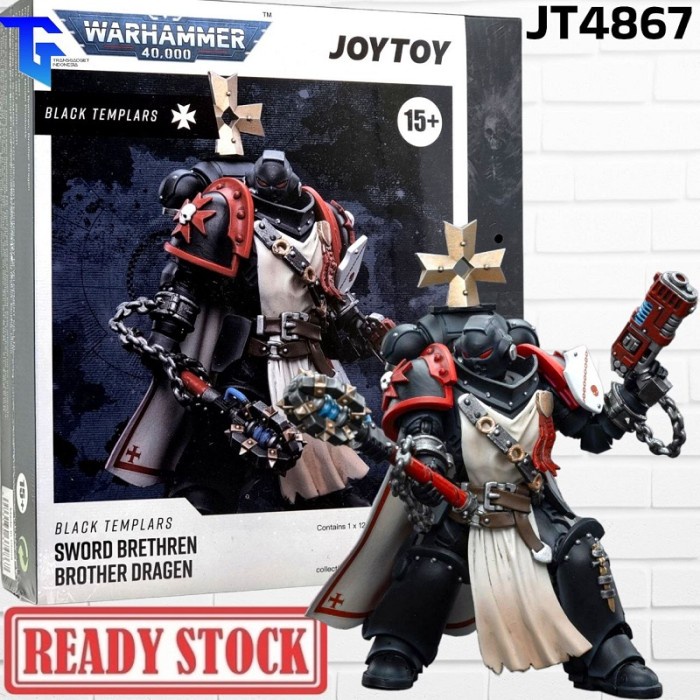 Warhammer 40k Akční Figurka 1/18 Black Templars Primaris Sword Brethren Eberwulf 12 Cm