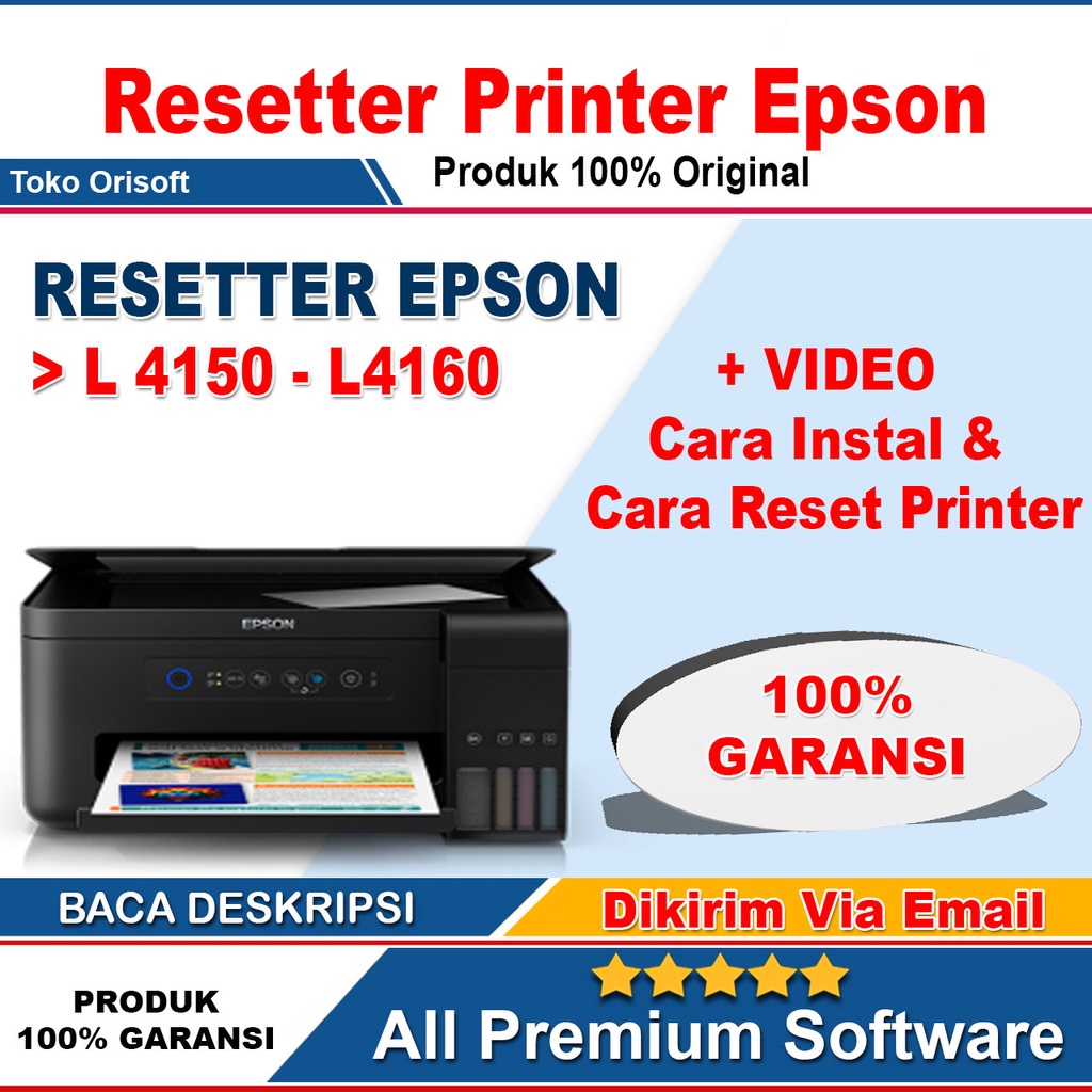 Jual Software Resetter EPSON L4150L4160 / RESET PRINTER Original Full