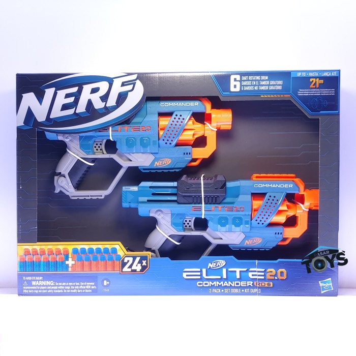 Nerf Elite 2.0 Commander RD-6 Blaster, 2-pack