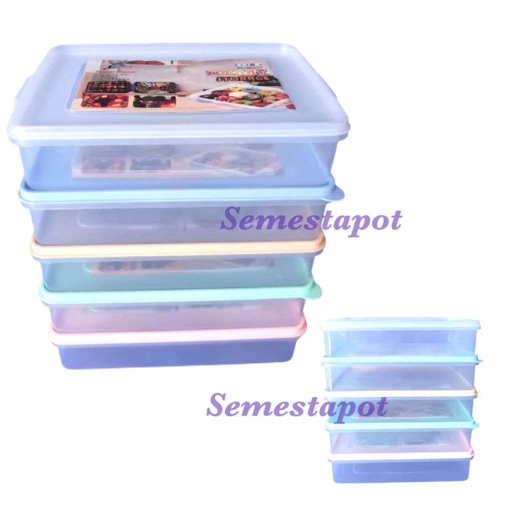 Jual Toples Plastik Sealware Donat Mini Jecco Warna Pastel Food Box Kotak Makanan Container Kue 3427