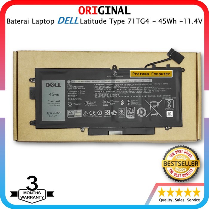 K KYUER 45Wh 71TG4 Laptop Akku für Dell Latitude 12 5000 5289 13 7000 7389 7390 13 13.3 P29S001 P29S002 2-in-1 Business Series 071TG4 K5XWW X49C1 0X49C1 725KY N18GG CFX97 3745mAh Notebook Battery