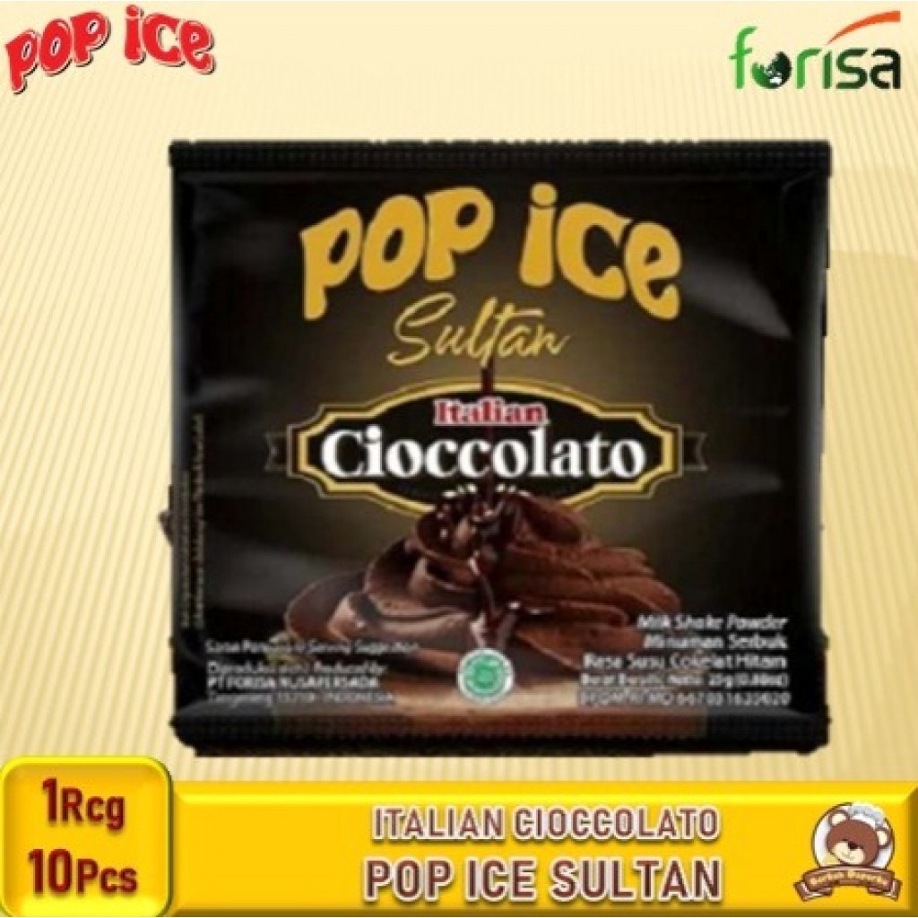 Jual Pop Ice Sultan Italian Minuman Ice Blender 25g - 1 Renceng isi 10 ...