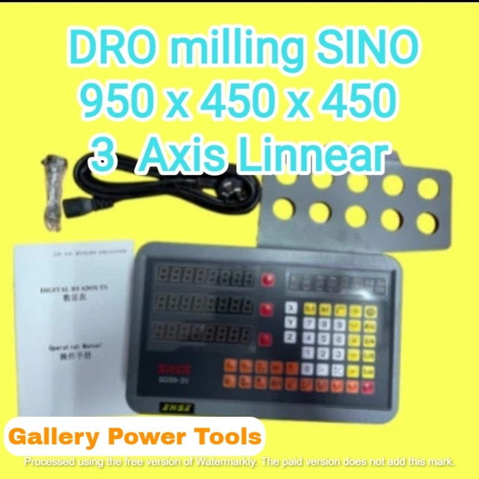 Jual DRO Grating Digital Readout Milling Bubut 3 Axis SINO 950mm x ...