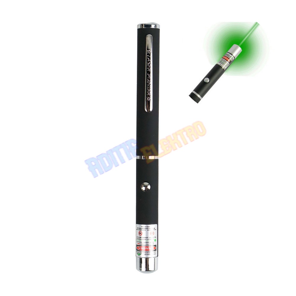 Jual LED Laser Pointer Pen 5mw Beam Hijau Taffware AAA ZY0001 | Shopee ...