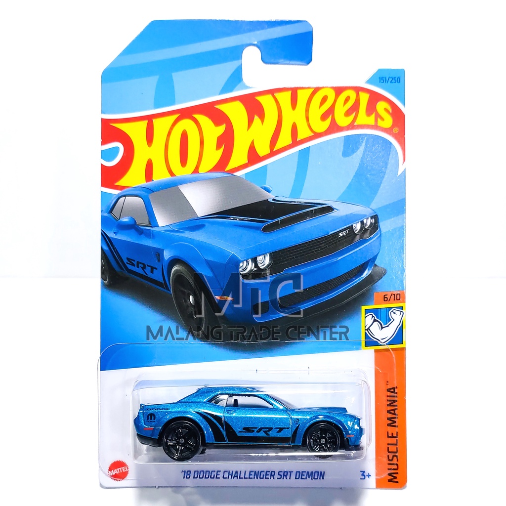 Jual Hot Wheels 18 Dodge Challenger Srt Demon Blue G 2023 Shopee