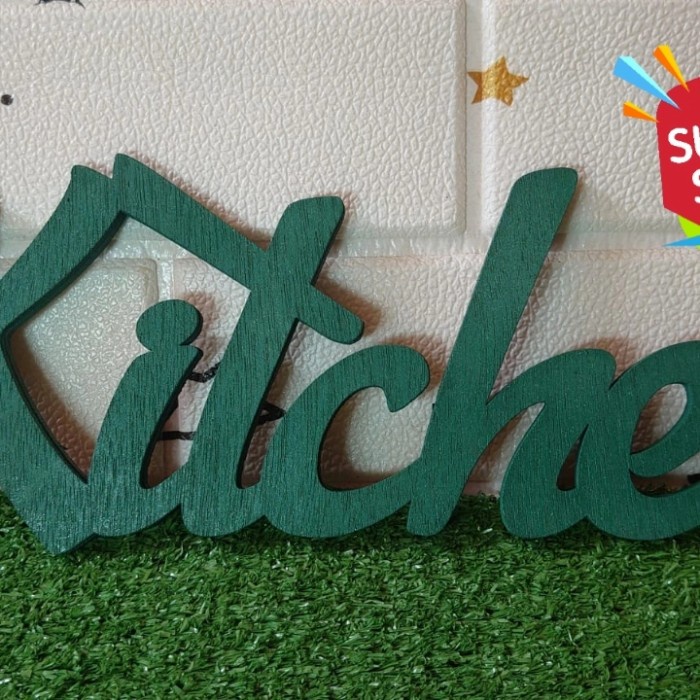 Jual Kurnia Art Shoop Tulisan Kitchen Huruf Kayu Hiasan Dinding Dapur ...