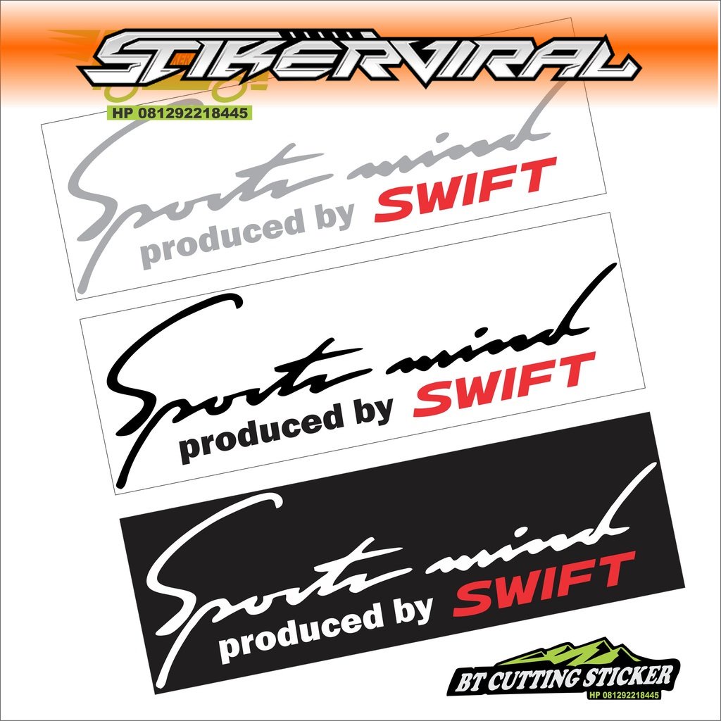 Jual sticker sportmind sticker mobil swift sticker sportmind swift ...