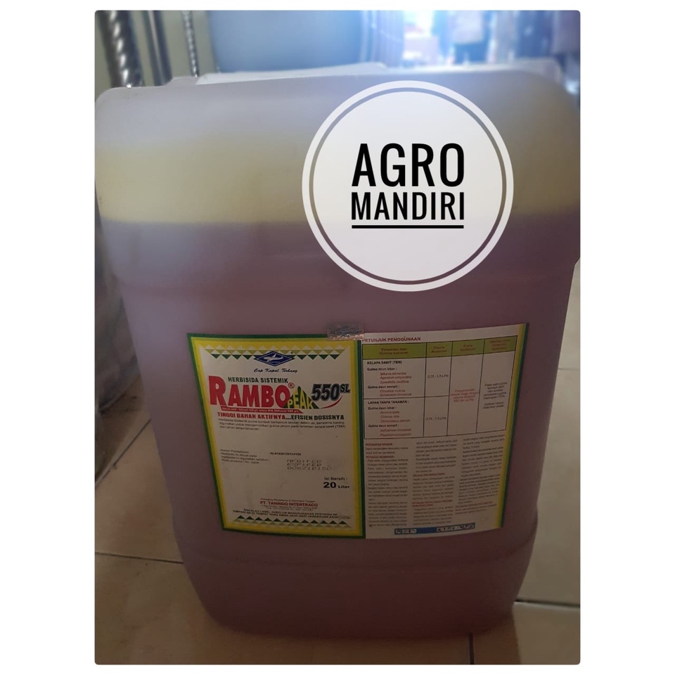 Jual Rambo Peak 550SL 20 Liter Herbisida Sistemik Dosis Tinggi Racun ...