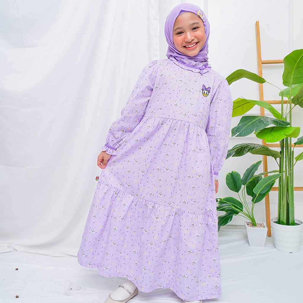 Nevada Checkered Ruffle Maxi Dress Anak Perempuan