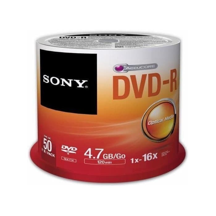 Jual Sony DVD-R 4.7GB TABUNG DVDR DB50 isi 50 DVD ORIGINAL | Shopee ...
