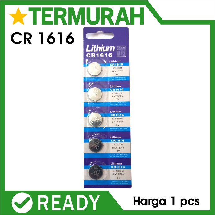Jual CR1616 Baterai Battery Batre Batere jam tangan kancing button 3V ...