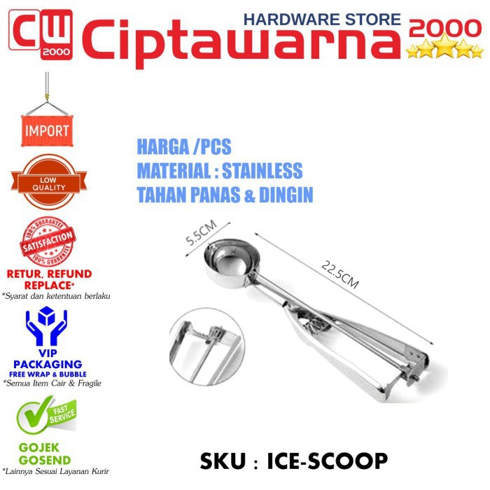 Jual New Scoop Ice Cream Stainless Steel Sendok Es Krim Sendok