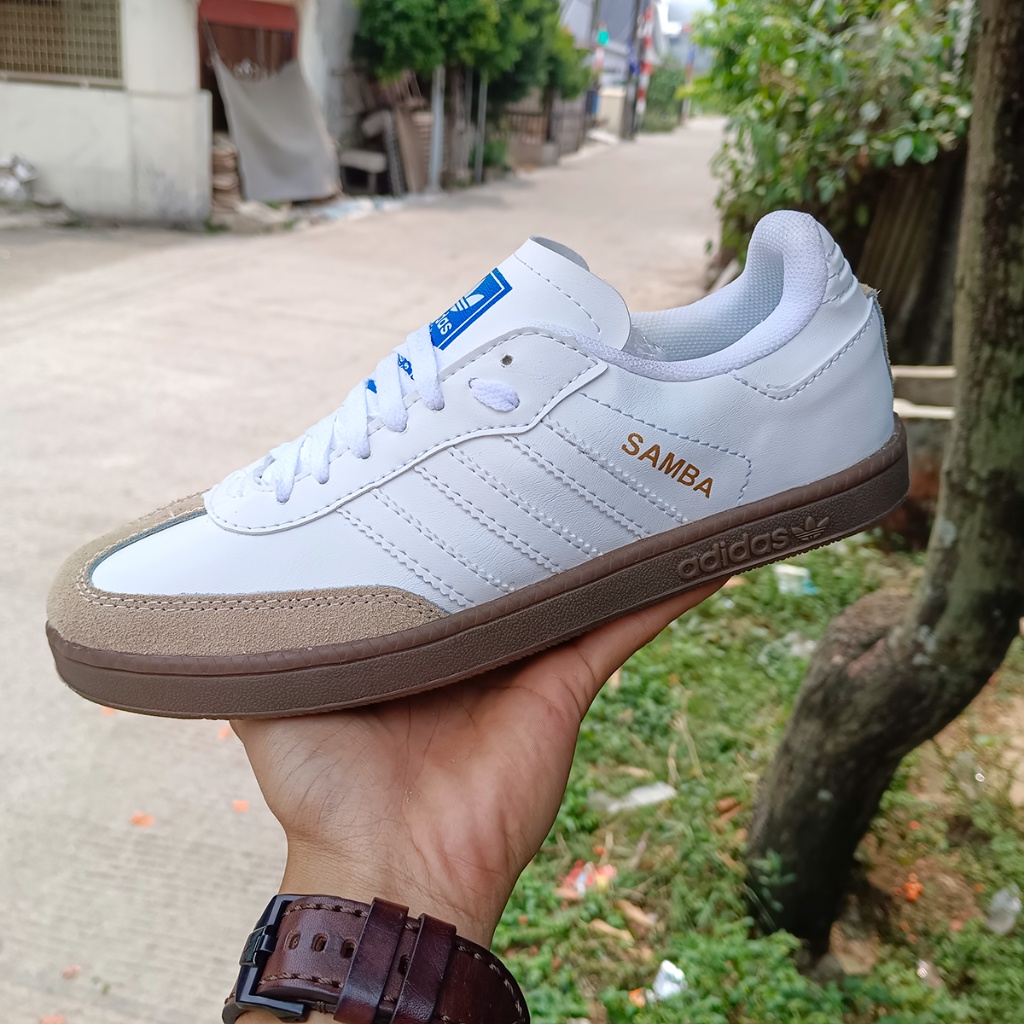 Jual Adidas Samba OG White Black Sol Gum / Sneakers Pria Original ...