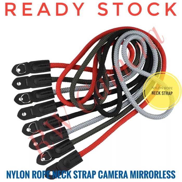 Jual Nylon Rope Neck Strap Tali Camera Panjang Kamera Mirrorless DSLR ...