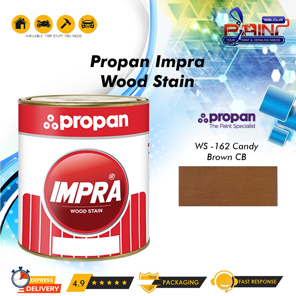 Jual IMPRA WOOD STAIN WS 162 B CANDY BROWN CB 1 Liter Shopee Indonesia