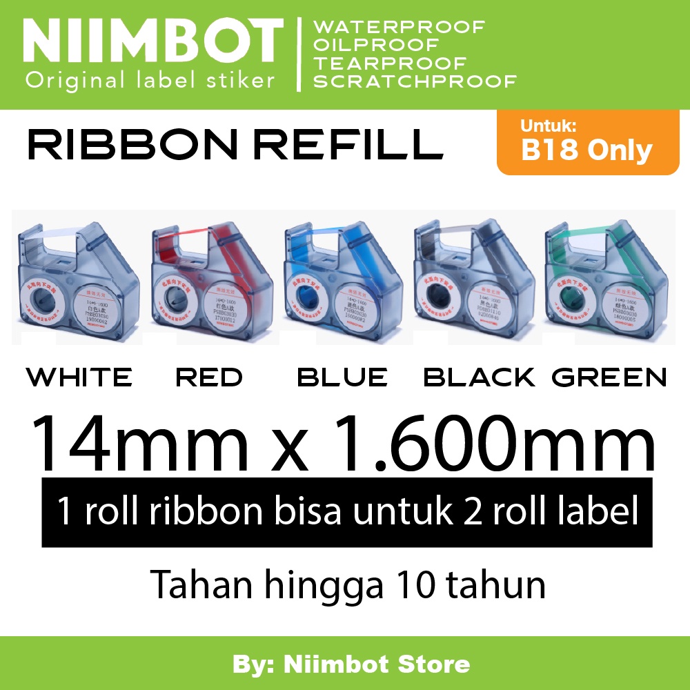 Jual Refill Stiker Label Niimbot B18 Only Thermal Transfer Sticker ...