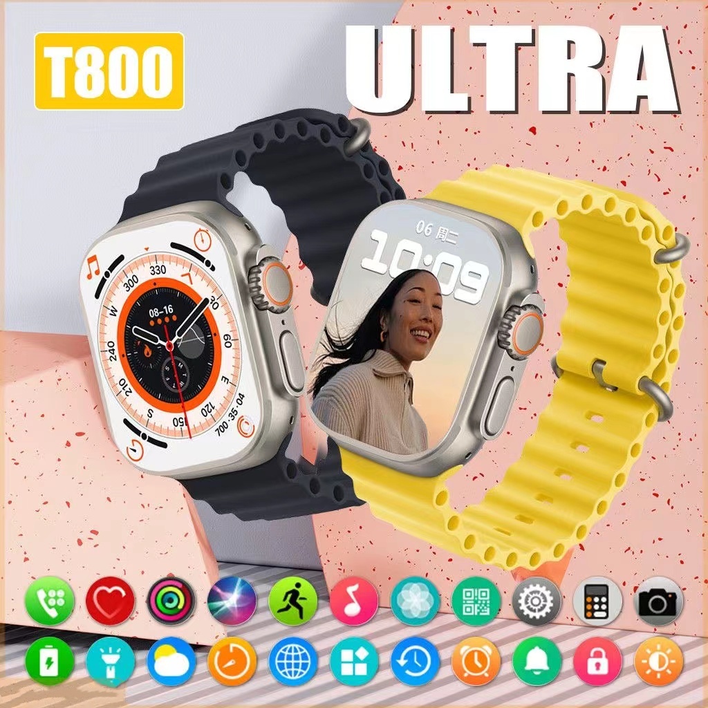 Jual Smart Watch T800 Ultra Bluetooth Smartwatch 1.99 inch HD Screen Full  Touch Bisa Phone Call IP68 Waterproof Full Touch Screen Wireless Charging  Smartwatch | Shopee Indonesia