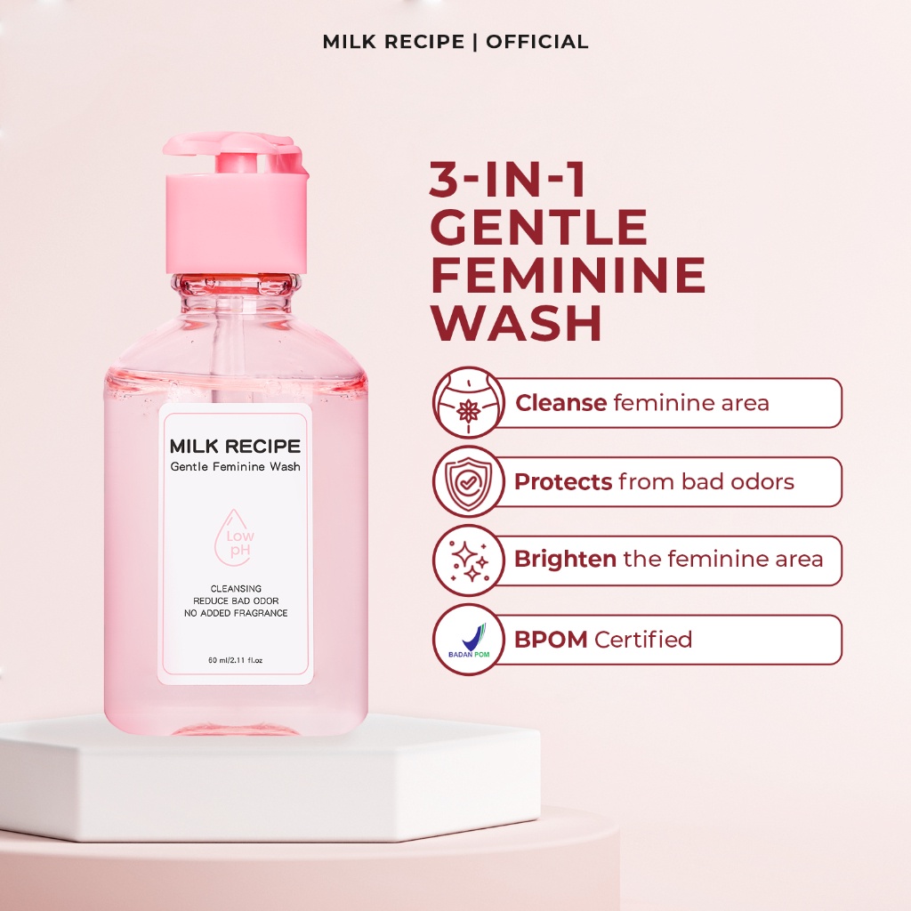 Jual Milk Recipe Gentle Feminine Wash Membersihkan Area Kewanitaan