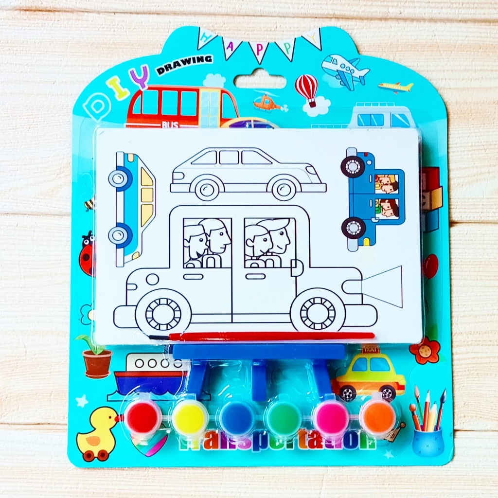 Jual Set Lukis Kanvas Mini Mewarnai Mainan Edukasi Anak Motif Lucu ...
