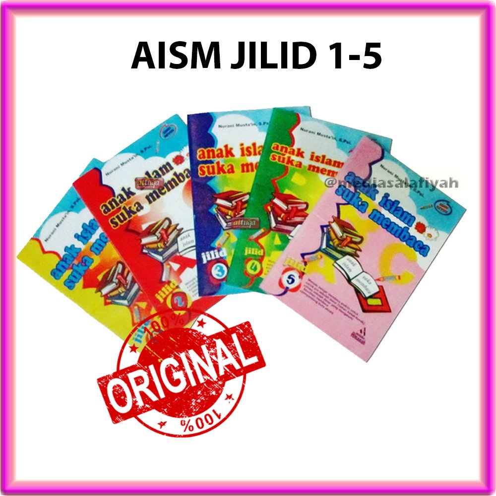 Jual buku anak islam suka membaca aism jilid 1 2 3 4 5 nurani modul