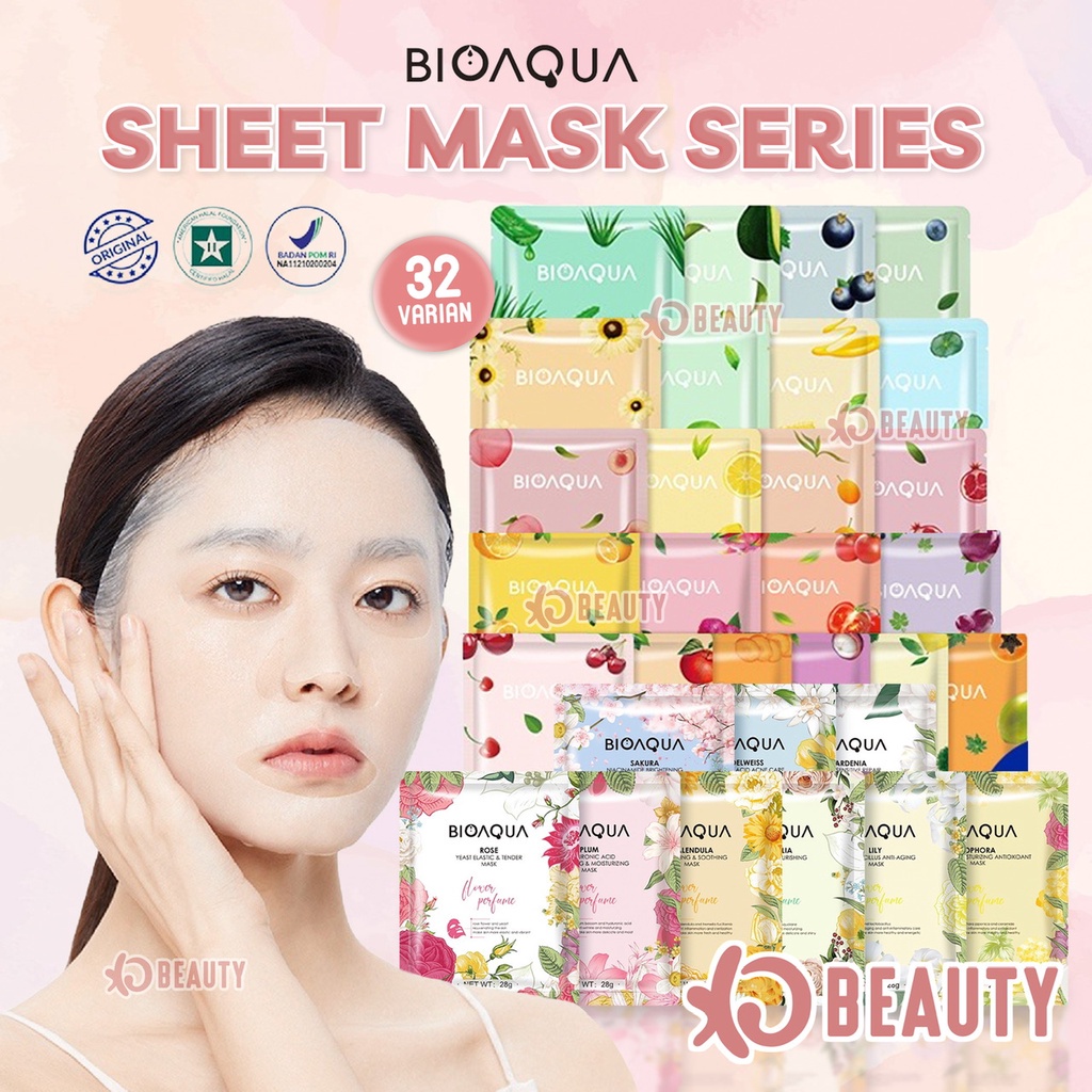 Jual [ BIOAQUA SHEET MASK BUAH ] Bioaqua Sheet Mask 25gr Essence Sheet