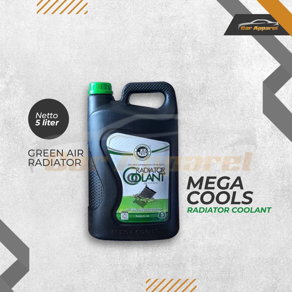 Jual Megacools Air Radiator Cairan Coolant Hijau 5L Megacool | Shopee ...