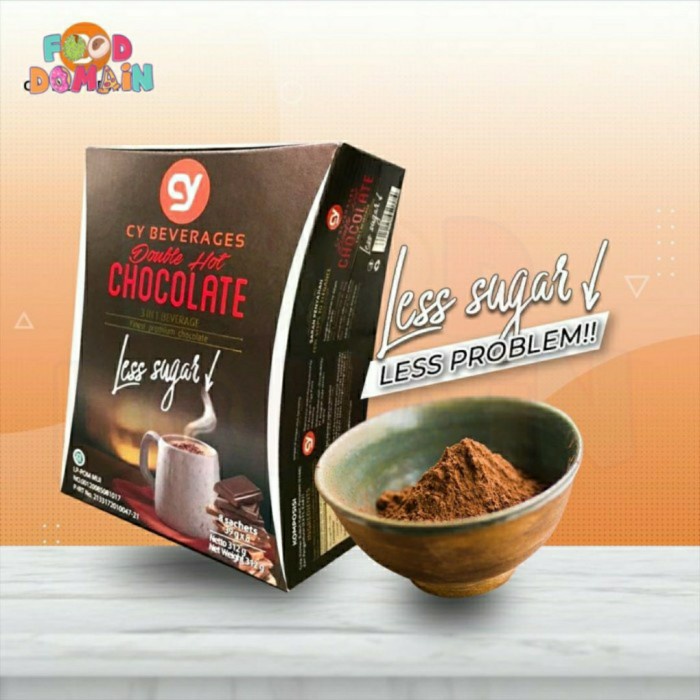 Jual CY Double Hot Chocolate 3 in 1 Less Sugar 8s x 39g | Shopee Indonesia