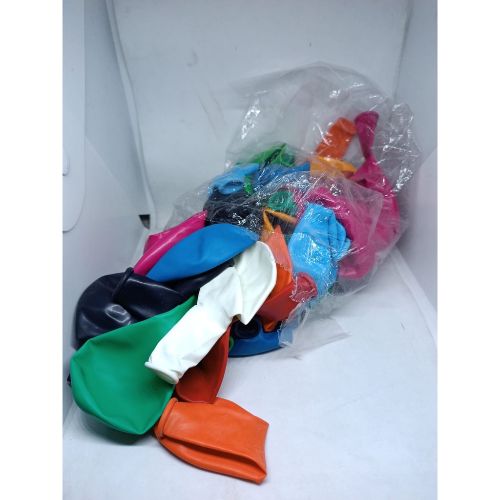 Jual BALON KARET TEBAL POLOS BERGAMBAR WARNA WARNI 1 PAK ISI 50 PCS ...