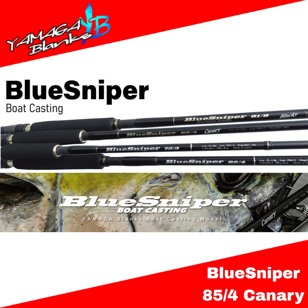 Jual Joran Pancing Yamaga Blanks Spinning Rod Blue Sniper 85/4