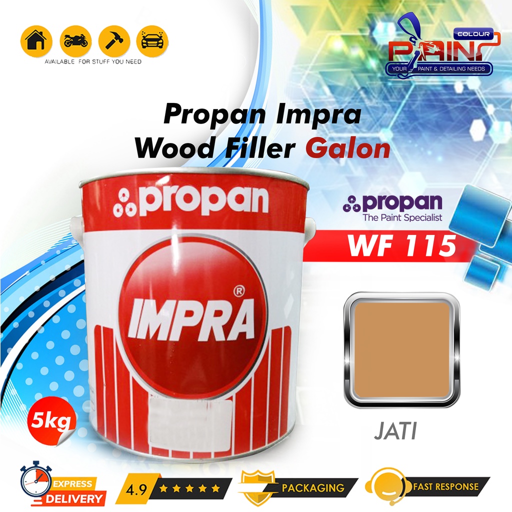 Jual Impra Wood Filler Impra Wf 115 Jati Galon Shopee Indonesia