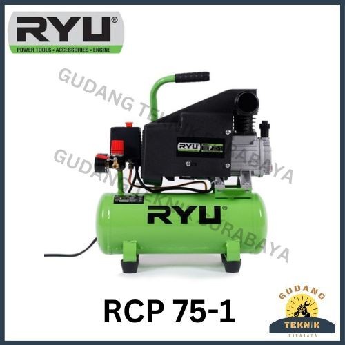 Jual RYU Kompresor 0,75hp 10L Compressor RCP 75-1 Portable Compressor ...