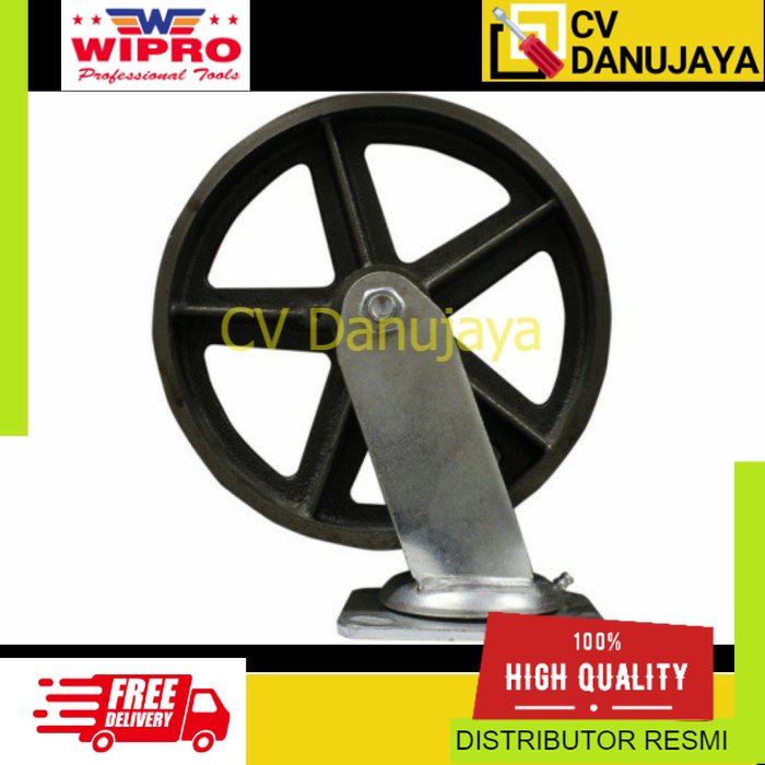 Jual Roda Besi Baja Heavy Duty Roller Bearing Swivel Hidup Cast Iron ...