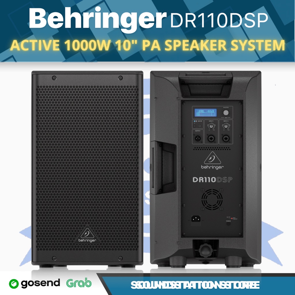 Jual BEHRINGER DR110DSP Active 1000W 10" PA Speaker System with DSP ...