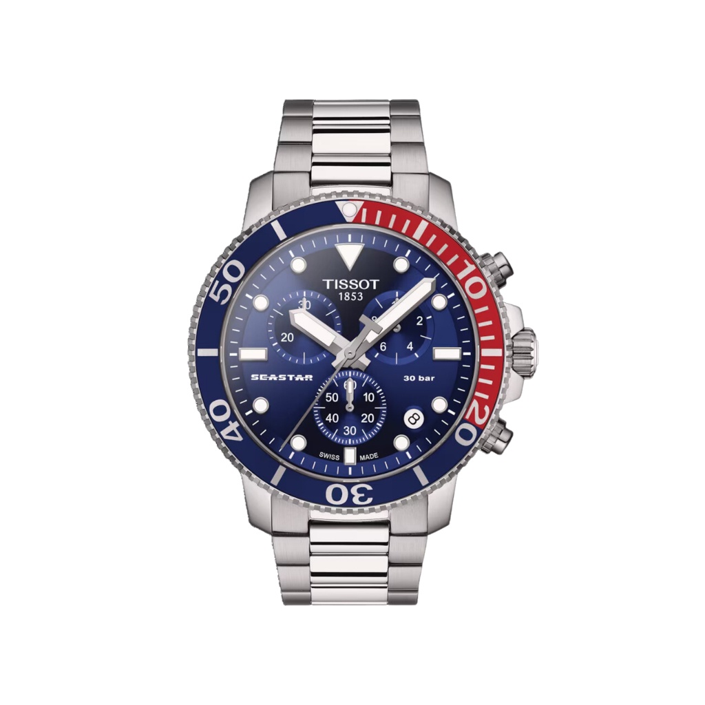 Jual Tissot Seastar 1000 Quartz Chronograph Blue Dial 45.5mm Jam