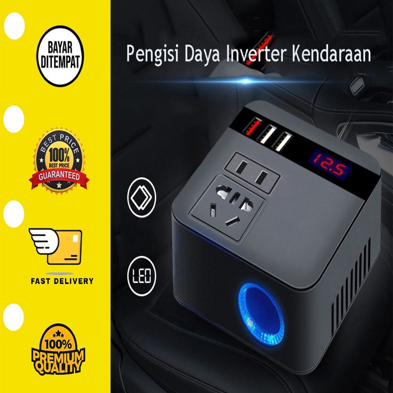 Jual Inverter DC Ke AC Power Mobil Car Colokan USB Charger Mobil DC 12V ...